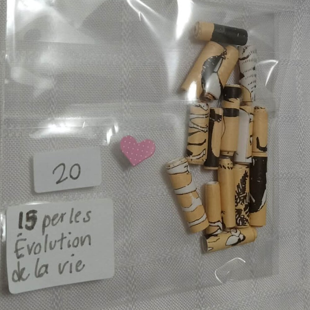 One-of-a-kind handmade/hand rolled paper beads/jewelry making/craft supplies/DIY